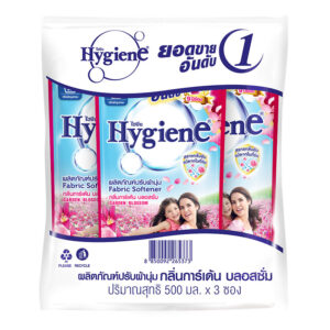 006 ไฮยีน น้ํายาปรับผ้านุ่ม บานเย็น 500 มล. x 3
