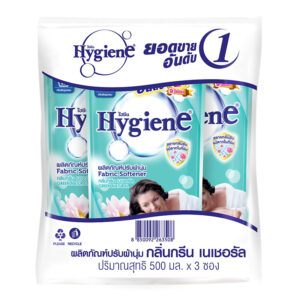 014 ไฮยีน น้ํายาปรับผ้านุ่ม กลิ่นกรีนเนเชอรัล 500 มล. x 3