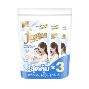 ไฟน์ไลน์ น้ํายาปรับผ้านุ่ม สูตรมาตรฐาน สีฟ้า 470 มล. x 3