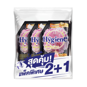 031 ไฮยีน เอ็กซ์เพิร์ทแคร์ ไลฟ์เซ้นท์ น้ํายาปรับผ้านุ่ม กลิ่นพีโอนี บลูม 480 มล. x 2+1