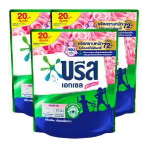 041 บรีส เอกเซล น้ํายาซักผ้า สูตรเข้มข้น กลิ่นคอมฟอร์ท สีชมพู 130 มล. x 3
