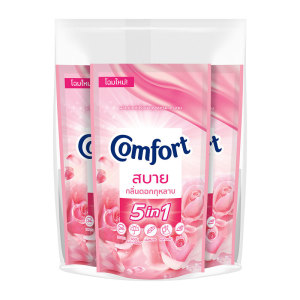 043 คอมฟอร์ท น้ํายาปรับผ้านุ่ม สีชมพู 500 มล. x 3