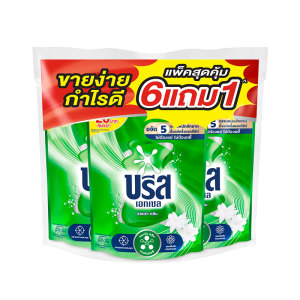บรีส เอกเซล น้ํายาซักผ้าสูตรเข้มข้น สีเขียว 130 มล. x 6+1