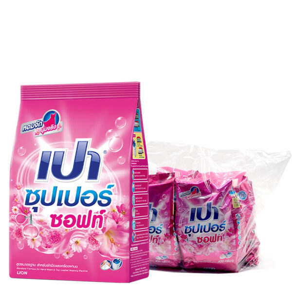 เปา ผงซักฟอก ซุปเปอร์ซอฟท์ สูตรมาตรฐาน 400 ก. x 4