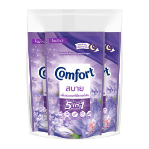 065 คอมฟอร์ท น้ํายาปรับผ้านุ่ม สูตรมาตรฐาน สีม่วง 500 มล. x 3