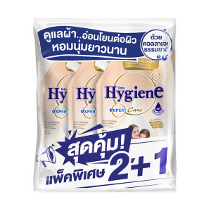 079 ไฮยีน เอ็กซ์เพิร์ทแคร์ น้ํายาปรับผ้านุ่มเลิฟทัช 480 มล. x 2+1
