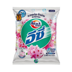แอทแทค อีซี่ ผงซักฟอก สูตรมาตรฐาน กลิ่นซากุระสวีท สีขาว 2.3 กก.