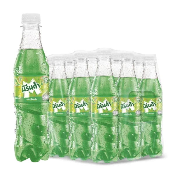 มิรินด้า เครื่องดื่มน้ำอัดลม กลิ่นกรีนครีม 345 มล. x 12ชิ้น