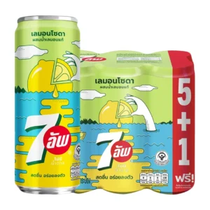 เซเว่นอัพ เลมอนโซดา ไม่มีน้ำตาล 325 มล. x 6ชิ้น