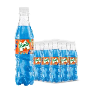 1000005054 มิรินด้า เครื่องดื่มน้ำอัดลม กลิ่นบลูเบอร์รี่ส้ม 345 มล. x 12ชิ้น