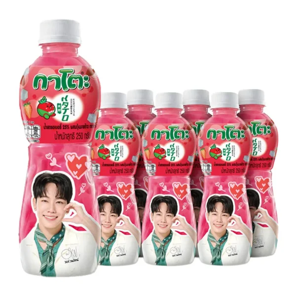1000005163 กาโตะ น้ำสตรอเบอร์รี่ 25% ผสมวุ้นมะพร้าว 250 มล. x 6ชิ้น