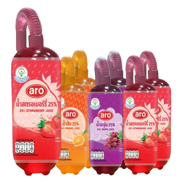 1000005170 เอโร่ บั๊กหวานเย็น น้ำผลไม้คละรส 150 มล. x 6ชิ้น