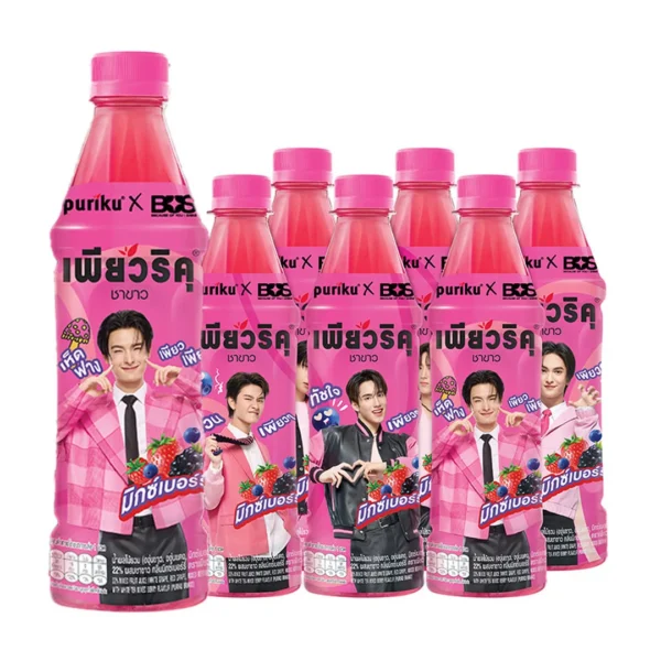 1000005224 เพียวริคุ ชาขาวพร้อมดื่ม รสมิกซ์เบอร์รี่ 350 มล. x 6ชิ้น