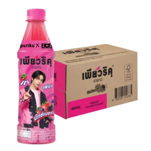 1000005255 เพียวริคุ ชาขาว มิกเบอร์รี่ 350 มล. x 24ชิ้น
