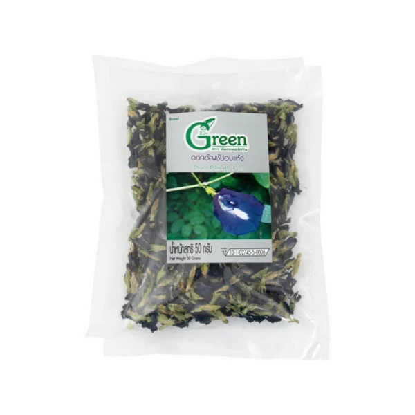 1000005265 ดอกอัญชันอบแห้ง 50 กรัม (Dried Butterfly Pea 50 g.) ตรา Dr.Green