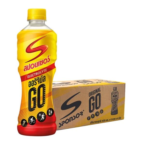 สปอนเซอร์ โก เครื่องดื่มเกลือแร่ รสออริจินัล 420 มล. x 24ชิ้น