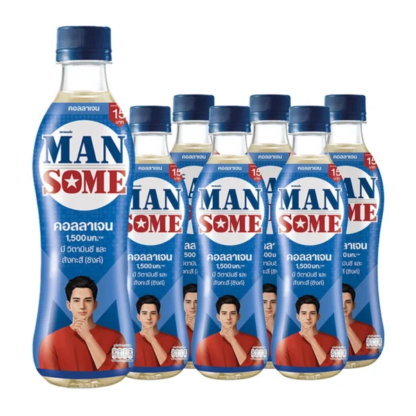 1000005325 แมนซั่ม เครื่องดื่มน้ำองุ่นขาว สูตรคอลลาเจน 310 มล. x 6