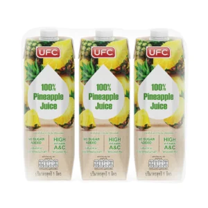 1000009654 ยูเอฟซี น้ำสับปะรด 100% 1ลx3ชิ้น