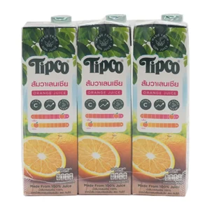 ทิปโก้ น้ำส้มวาเลนเซีย 100% 1ลx3ชิ้น