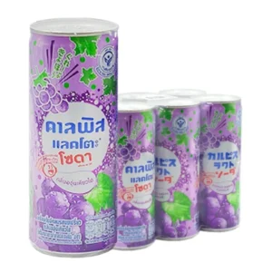 1000009690 คาลพิส แลคโตะ โซดา น้ำอัดลมรสนมเปรี้ยว กลิ่นองุ่นเคียวโฮ 245 มล. x 6ชิ้น
