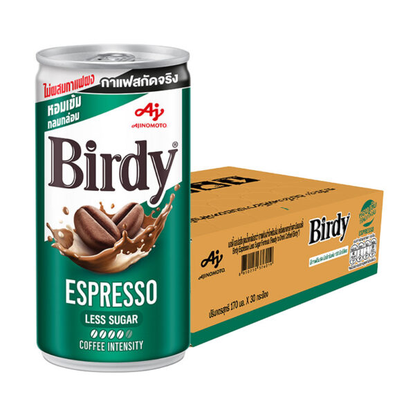 1000009710 เบอร์ดี้ กาแฟปรุงสำเร็จพร้อมดื่ม เอสเปรสโซ 170 มล. 30 กระป๋อง