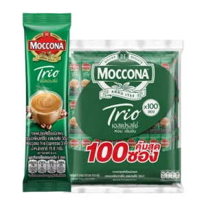 1000009720 มอคโคน่า กาแฟปรุงสำเร็จชนิดผง 3อิน1 ทรีโอเอสเปรสโซ 15.8 ก. 100 ซอง