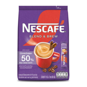 เนสกาแฟ เบลนด์ แอนด์ บรู กาแฟปรุงสำเร็จ สูตรน้ำตาลน้อย 15 ก. 27 ซอง