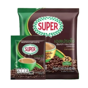 1000009739 ซุปเปอร์ กาแฟปรุงสำเร็จชนิดผง เอสเปรสโซ่ 425 ก. (17 ก. 25 ซอง)