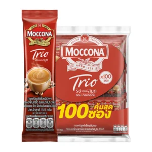 1000009744 มอคโคน่า กาแฟปรุงสำเร็จชนิดผง 3อิน1 ทรีโอ ริชแอนด์สมูท 15.8 ก. 100 ซอง