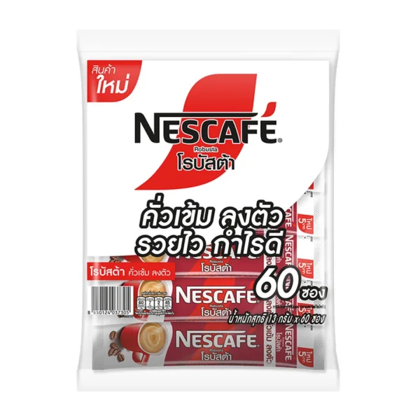 เนสกาแฟ โรบัสต้า กาแฟปรุงสำเร็จ 13 ก. 60 ซอง