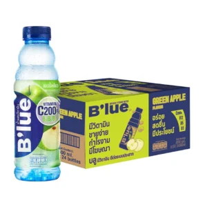 [ยกลัง] B'lue บลู น้ำผสมวิตามินซี 200% บี3 บี6 บี12 กลิ่นแอปเปิ้ลเขียว (Vitamin Water - Green Apple) 500ml. 24 ขวด
