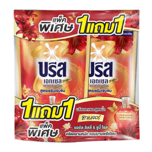 บรีส เอกเซล น้ํายาซักผ้าสูตรเข้มข้น กลิ่นรอยัลลิลลี่ & รูบี้โรส สีแดง 1.3 ล. x 1+1