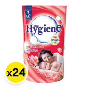146 ไฮยีน น้ํายาปรับผ้านุ่ม สูตรมาตรฐาน กลิ่น สวีท อโรมา แดง 500 มล. x 24