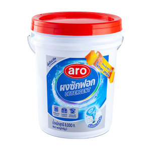 เอโร่ ผงซักฟอกสําหรับซักเครื่อง แบบถัง 8+1 กก.