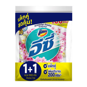 แอทแทค อีซี่ ผงซักฟอก สูตรมาตรฐาน กลิ่นซากุระสวีท สีขาว 1.8 กก. x 1+1