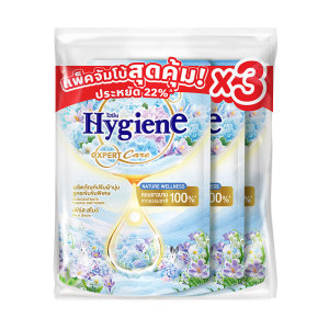 ไฮยีน เอ็กซ์เพิร์ท แคร์ น้ํายาปรับผ้านุ่มสูตรเข้มข้นพิเศษ กลิ่นเฟิร์ส สโนว์ 1 ล. x 3