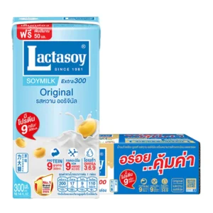 แลคตาซอย นมถั่วเหลือง ยูเอชที รสหวาน 300 มล. x 36