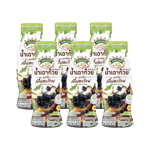เมจิก ฟาร์ม น้ำเฉาก๊วยผสมเนื้อเฉาก๊วย 240 มล. x 6