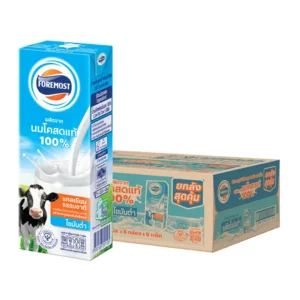 7078647693507-d2f662b5-7766-499d-bce6-ae995a54e7e6 โฟร์โมสต์ นมโคแท้ 100% นมยูเอชที ไขมันต่ำ รสจืด 225 มล. x 36