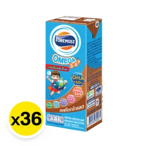 7078648479939-70132c5d-4ae5-461d-a3e5-31be9946cb82 โฟร์โมสต์ นมยูเอชที โอเมก้า รสช็อกโกแลต 180 มล. x 36