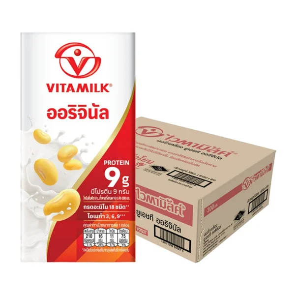ไวตามิ้ลค์ น้ำนมถั่วเหลือง ยูเอชที ออริจินัล 300 มล. x 36