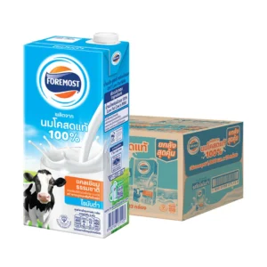 7078768017603-49560af9-56c1-4ee3-80f2-883af7ef741e โฟร์โมสต์ นมโคแท้ 100% นมยูเอชที ไขมันต่ำ รสจืด 1 ล. x 12
