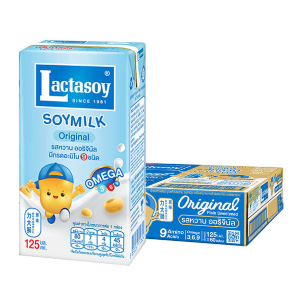 7078784139459-ae374605-6b63-40fa-98e7-cac7904153aa แลคตาซอย นมถั่วเหลือง ยูเอชที สูตรดั้งเดิม รสหวาน 125 มล. x 60