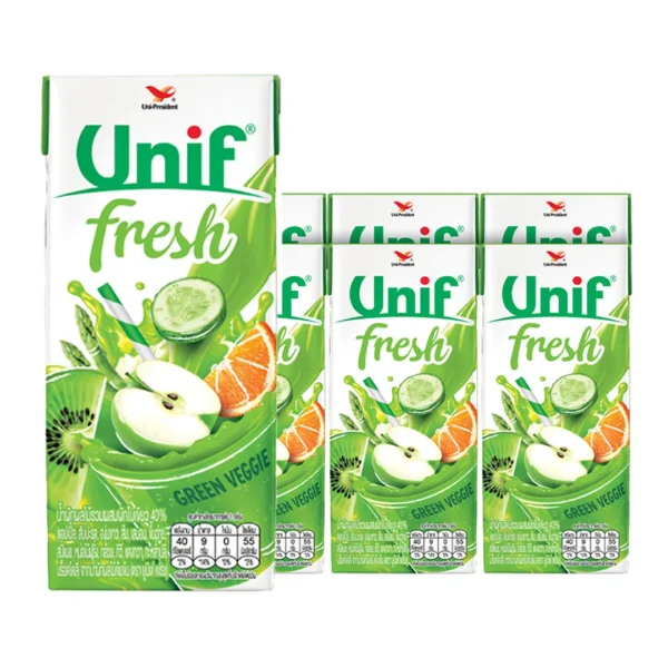 ยูนิฟ น้ำผักผลไม้รวมผสมผักใบเขียว 40% 180 มล. x 6