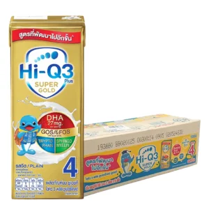 7248011034819-28c94845-1dee-4209-827f-35f88b0a351f ไฮคิว 3 พลัส ซูเปอร์โกลด์ นมยูเอชที สูตร 4 รสจืด 180 มล. 27 กล่อง