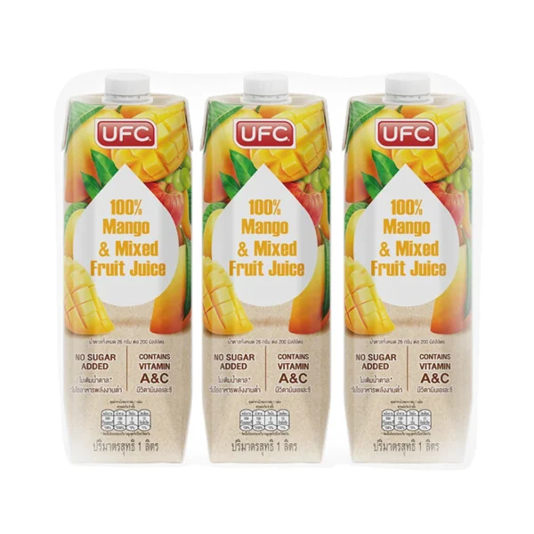 ยูเอฟซี น้ำมะม่วงผสมน้ำผลไม้รวม 100% 1ลx3