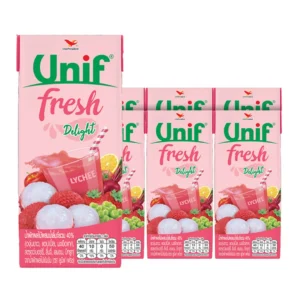 7275717755075-a3eef52c-b28c-4eeb-91d6-895c0bd9971b ยูนิฟ เฟรชดีไลท์ น้ำผักผลไม้ผสมน้ำลิ้นจี่ 40% 180 มล. x 6