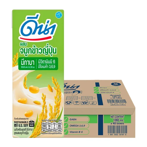 ดีน่า นมถั่วเหลือง ยูเอชที สูตรจมูกข้าวญี่ปุ่น 180 มล. x 48