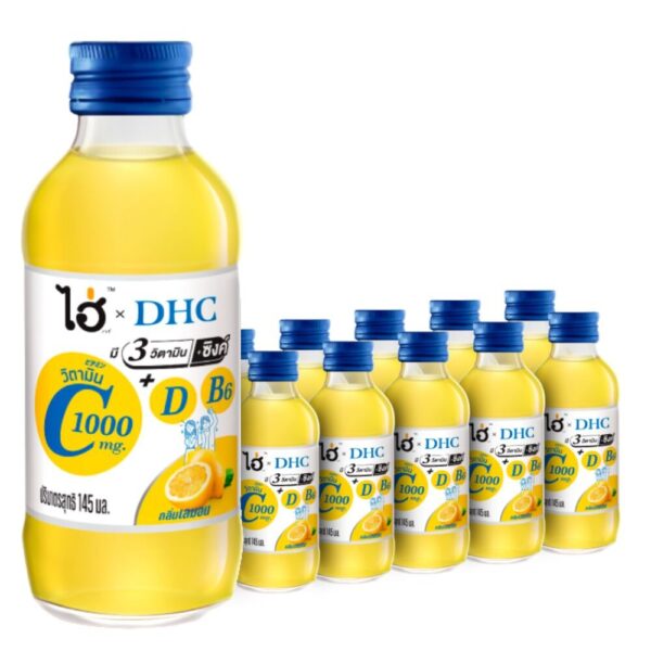 makro-health-p03-18 ไฮ่ x ดีเอชซี วิตามินซี รสเลมอน 145 มล. x 10