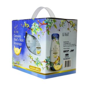 รังนกKIM 185ML. 1 แพค สูตรไม่มีน้ําตาลแพค 6 ขวด